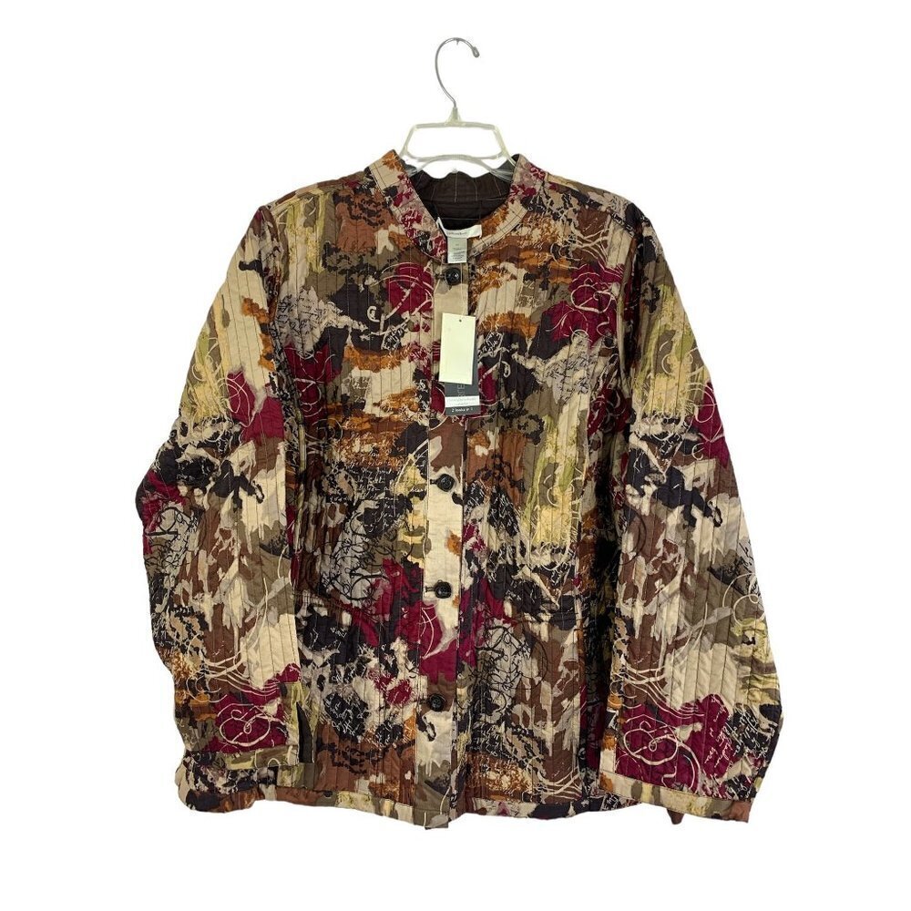 CJ Banks Women's Floral Tan Jacket